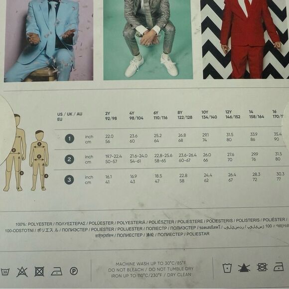 OppoSuits Boys Black Knight Suit Set Size 16Y - Sealed Box, Jacket, Pants, Tie - Picture 4 of 6